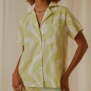 Peppermayo Feels Like Sunday Shirt Lime Wave